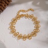 European Style 304 Stainless Steel Four-Leaf Clover Link Chain Bracelets for Women IC5351-2-1