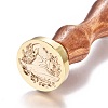 Brass Wax Seal Stamp X-AJEW-EO44-A05-2