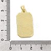 Rectangle with Sun Brass Pendants KK-C134-35G-4