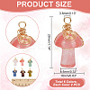 12Pcs 6 Styles Natural & Synthetic Mixed Gemstone Copper Wire Wrapped Pendants PALLOY-AB00182-2