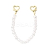 ABS Plastic Imitation Pearl Round Beaded Purse Decorative Chains HJEW-JM04460-1