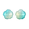Transparent Spray Painted Glass Beads GLAA-Q089-003-G001-3