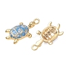 Brass with Enamel Pendants KK-CBA61F8-04G-01-2