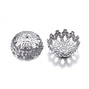 Tarnish Resistant 304 Stainless Steel Flower Fancy Bead Caps LS-STAS-G127-03P-2