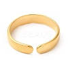Ion Plating(IP) 304 Stainless Steel Moon & Star Open Cuff Ring for Women RJEW-E063-10G-3
