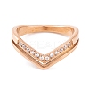 PVD Vacuum Plating 304 Stainless Steel Finger Ring for Women RJEW-C086-14-RG-2