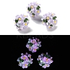 Luminous Polymer Clay Rhinestone Floral Ball Beads CLAY-U002-01D-1