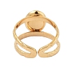 Ion Plating(IP) 304 Stainless Steel Open Cuff Rings RJEW-F167-04G-01-4