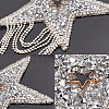 4 Pcs 4 Style Sparkling Rhinestone Iron on Patches DIY-GF0005-21-4