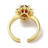 Rack Plating Brass Micro Pave Cubic Zirconia Cuff Rings RJEW-H228-01G-03-3