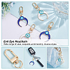 4Pcs 2 Colors Alloy Enamel Turkish Evil Eye Pendant Decoration KEYC-AR0001-13-4