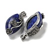 Dyed Natural Lapis Lazuli Horse Eye Pendants G-F766-01AS-05-2