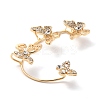 Butterfly Crystal Rhinestone Cuff Earrings for Girl Women Gift EJEW-F275-01A-G-3