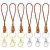 10Pcs 2 Colors Eco-Friendly Korean Waxed Polyester Cord Keychains KEYC-TA00032-1