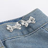 6Pcs 3 Colors Bowknot Shape Alloy Adjustable Jean Button Pins FIND-LP0007-79-3