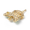 Butterfly Dancer Enamel Pin with Rhinestone LS-JEWB-P016-01G-01-5