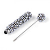 ABS Imitation Pearl & Polymer Clay Pave Rhinestone Touch Screen Stylus AJEW-T013-06A-3