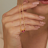 Golden Brass Heart Pendant Necklace for Women WZ0134-3-1-3