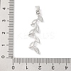 Rack Plating Brass Micro Pave Cubic Zirconia Pendants KK-F881-01P-3