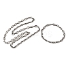 304 Stainless Steel Mariner Link Chains Bracelet & Necklace Jewelry Sets SJEW-L199-16P-4