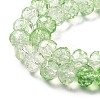 Transparent Crackle Glass Beads Strands CCG-L050-01A-03-2