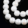 Electroplate Opaque Glass Beads Strands X-GLAA-T032-P8mm-AB02-2