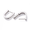 304 Stainless Steel Huggie Hoop Earrings EJEW-O099-02P-3