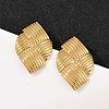 304 Stainless Steel Woven Stud Earrings EJEW-I320-08G-1