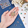 28Pcs 14 Colors Faceted Glass Pendants GLAA-PH0001-21-5
