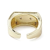 Brass with Cubic Zirconia Adjustable Rings RJEW-K257-59G-3