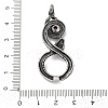 316 Surgical Stainless Steel Micro Pave Cubic Zirconia  Pendants STAS-D304-03AS-3