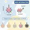 60Pcs 5 Colors 304 Stainless Steel Pendants STAS-NB0001-72-2