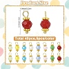 40Pcs 8 Style Glass Pendants PALLOY-YW00165-2