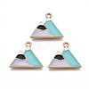 Rack Plating Alloy Enamel Pendants ENAM-S122-67-1