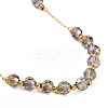 Ion Plating(IP) Crucifix Cross 304 Stainless Steel Rosary Bead Necklaces NJEW-M075-03G-03-3