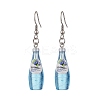 Resin Cocktail Pendants & 304 Stainless Steel Dangle Earrings for Women EJEW-JE06406-4
