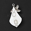 Natural White Shell Pendants SSHEL-C010-08P-3