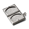 316 Stainless Steel Locket Pendants STAS-C123-03A-P-2