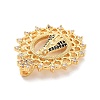 Rack Plating Brass Micro Pave Clear Cubic Zirconia Pendants KK-C063-18G-2