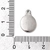 304 Stainless Steel Pave Rhinestone Pendants STAS-G369-14P-3