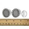 10Pcs 2 Styles Vintage Alloy Brooch Cabochon Bezel Settings FIND-FS0004-64-5