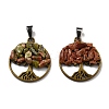4 Sets 8 Styles Natural & Synthetic Mixed Stone Chip Pendants FIND-FH0006-04-3