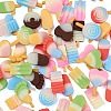 60Pcs 6 Style Resin Decoden Cabochons RESI-TA0001-36-4