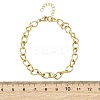 304 Stainless Steel Cuban Link Chains Bangles for Women BJEW-B150-08G-5