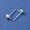 Brass Stud Earring Findings KK-G604-01S-01-2