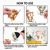 Translucent PVC Self Adhesive Wall Stickers STIC-WH0015-309-3
