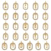 26Pcs Brass Micro Pave Clear Cubic Zirconia Pendants KK-L268-032G-1