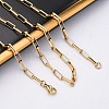 304 Stainless Steel Paperclip Chain Necklaces NJEW-Q013-03G-4