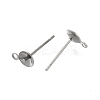 Anti-Tarnish 304 Stainless Steel Stud Earring Findings STAS-P370-02C-P-2
