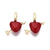 Brass Enamel Pendants KK-T072-20G-1